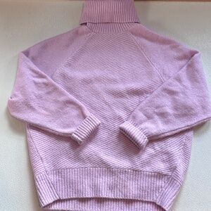 Ming by Mango Oversized Turtleneck Sweater w/ Diagonal Knit Extra Small